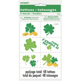 2 SHAMROCK COLOR TATTOO SHEETS