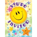 8 SMILEY STARS INVITATIONS