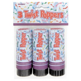 3 TWIST POPPERS 4"H (11CM)