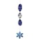 4 18" FOIL SNOWFLAKE HANG DEC