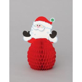 4 SANTA 6" HONEYCOMB DEC.