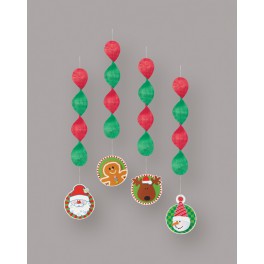 4 XMAS 18" HANGING DEC.