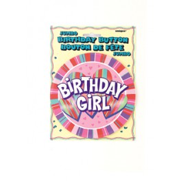 JUMBO BIRTHDAY GIRL BUTTON 6''