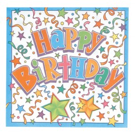 16 BDAY STARS LUNCH NAPKINS