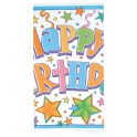 BDAY STARS TABLECOVER PLASTIC