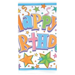 BDAY STARS TABLECOVER PLASTIC
