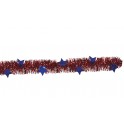 PATRIOTIC TINSEL GARLAND 9FT