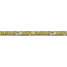 CAMO BIRTHDAY FOIL BANNER