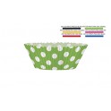24 LIME GRN DOT CUPCAKE KIT