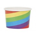 8 RAINBOW STRIPE SNACK CUPS