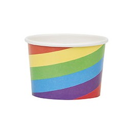 8 RAINBOW STRIPE SNACK CUPS
