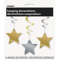 3 STAR SLVR/GLD HANG SWIRL-26"