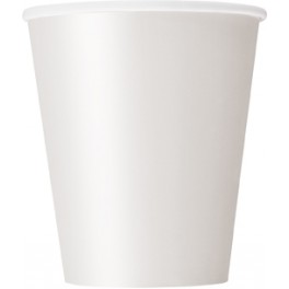 8 BRIGHT WHITE 9OZ CUPS