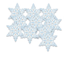 10 MINI SNOWFLAKE CUTOUTS 5"