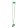 GREEN BEADS W/SHOT GLASS-32''