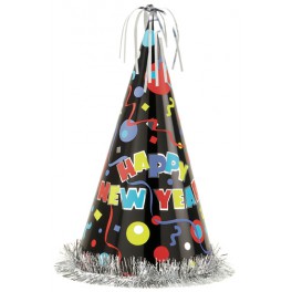NEW YRS FOIL CONE HAT 13" BULK