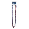 4 32'' RED&BLUE METALLIC BEADS