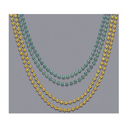 4 32'' GOLD&GREEN METALC BEADS