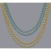 4 32'' GOLD&GREEN METALC BEADS