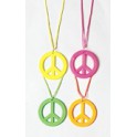 PEACE SIGN NECKLACE - NEON