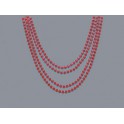 4 32'' RED METALLIC BEADS