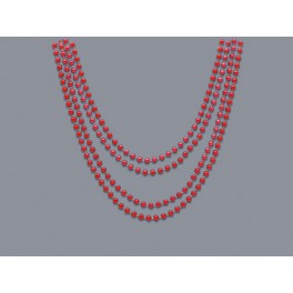 4 32'' RED METALLIC BEADS