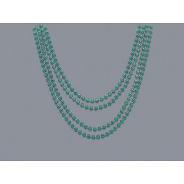 4 32'' GREEN METALLIC BEADS