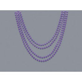 4 32'' PURPLE METALLIC BEADS