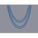 4 32'' BLUE METALLIC BEADS