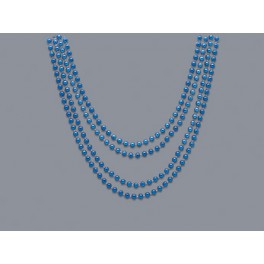 4 32'' BLUE METALLIC BEADS