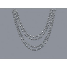 4 32'' SILVER METALLIC BEADS