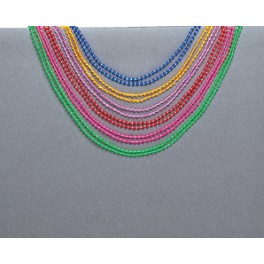 6 48'' TRANSPARENT BEADS-ASST