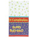 BDAY CUMPLEANOS TABLECVR PLSTC
