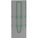 36'' GREEN BASEBALL BEAD NECKL