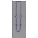 36'' PURPLE BASEBALL BEAD NECK