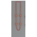 36'' ORANGE BASEBALL BEAD NECK