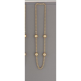 36'' GOLD BASEBALL BEAD NECKLA