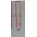 36'' RED BASKETBALL BEAD NECKL