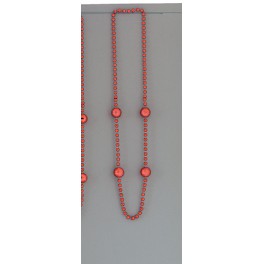 36'' RED BASKETBALL BEAD NECKL