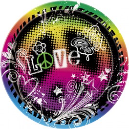 8 PEACE 7" PLATES