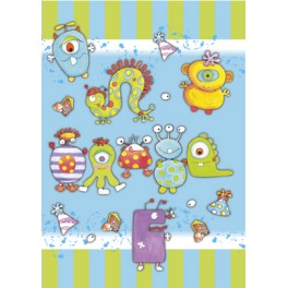 8 EEK MONSTERS INVITATIONS