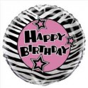 zebra passion 18 inch mylar balloon