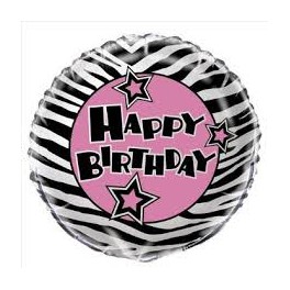 zebra passion 18 inch mylar balloon