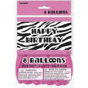 zebra passion 12 inch latex balloons