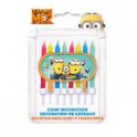 Minions cake decorator and candles