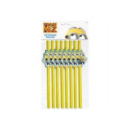 Minions party straws