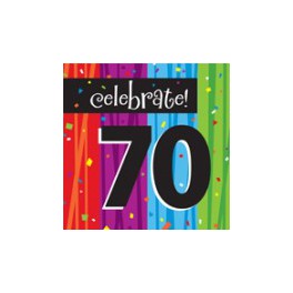 70th milestone napkins