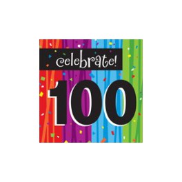 100th milestone napkins