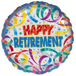 Retirement streamers 18 inch mylar 