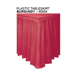 Burgandy Table Skirt